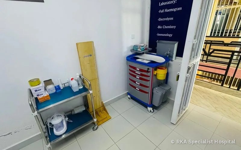 Medical screening equipment at RKA Specialist Hospital